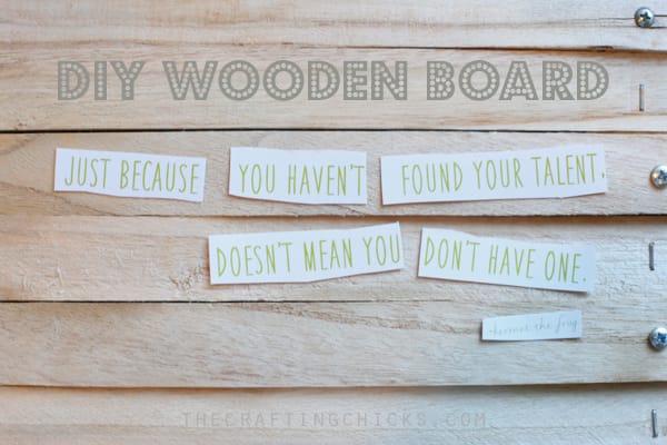 DIY Wooden Quote Board