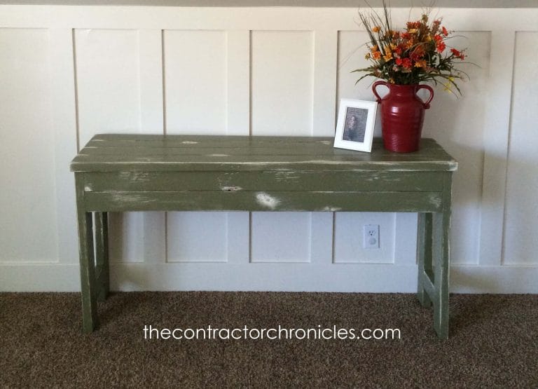 Rustic Olive 2×4 Sofa Table
