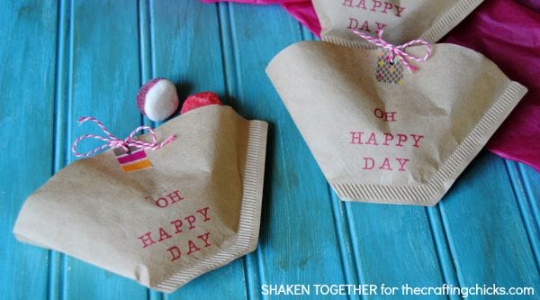Quick and easy party favors - made from coffee filters!