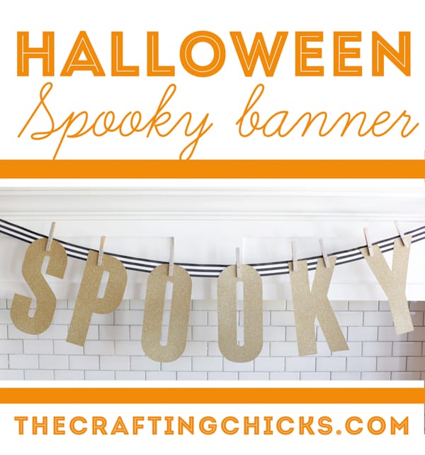 Glitter Spooky Halloween Banner