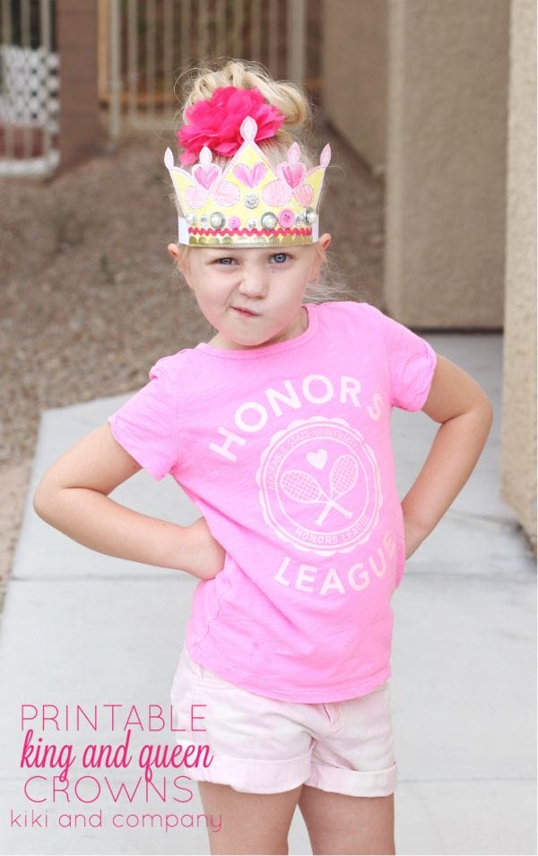 Printable King and Queen Crowns - I love this cute little printable crown! love that they can make it their own.