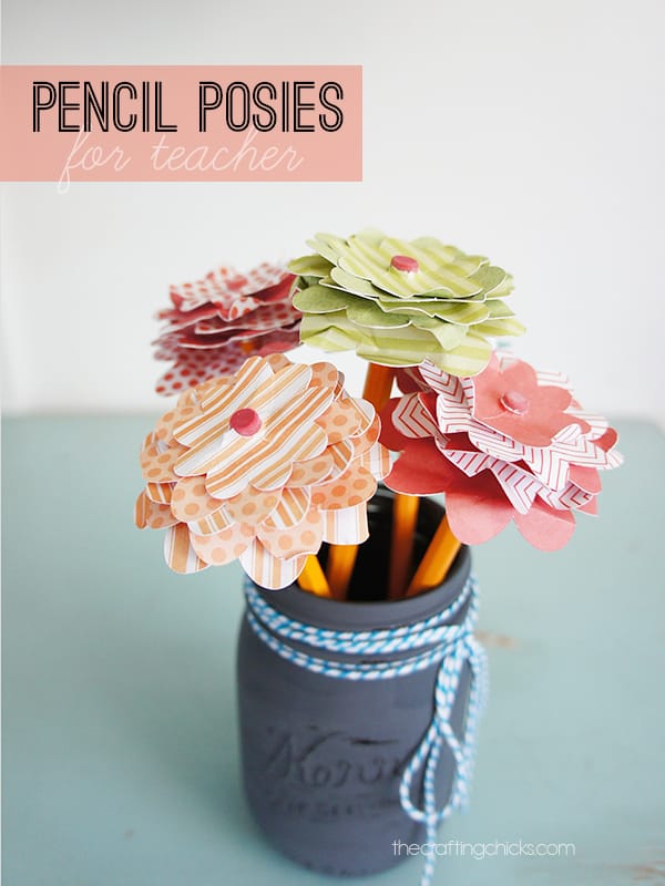 Flower Topped Pencils Bouquet -Teacher Gift Idea