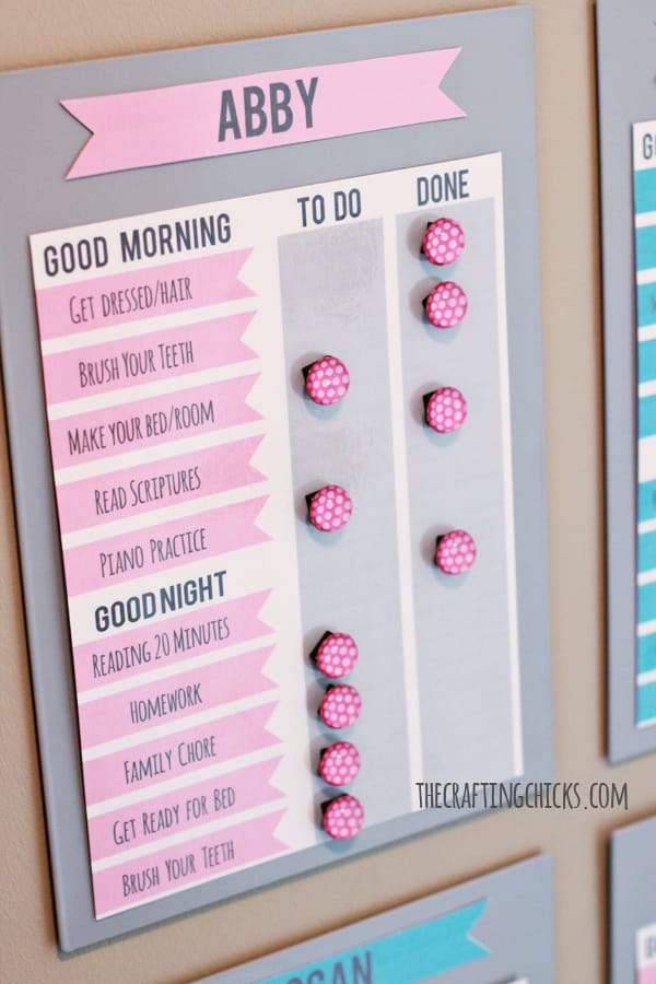 Morning Motivation Solution. Use these awesome chore charts to get your kids motivated in the morning. | Chore Charts | Job Charts
