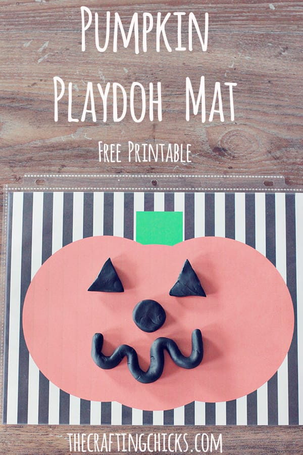 Pumpkin Playdoh Mat *Free Printable Halloween Game