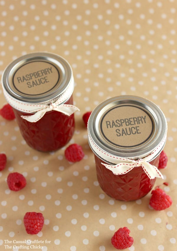 Raspberry Sauce Labels for Jars