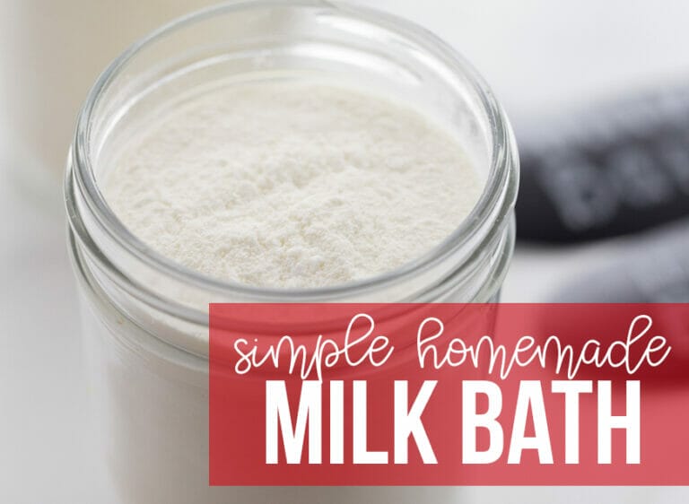 Simple Homemade Milk Bath::Bloggers Best 12 Days of Christmas