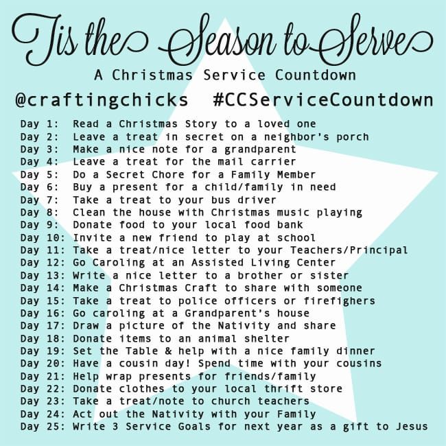 Service Christmas Countdown Instagram Challenge
