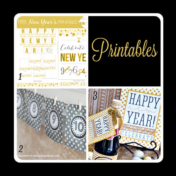 Fabulous printables for your New Year's Eve party