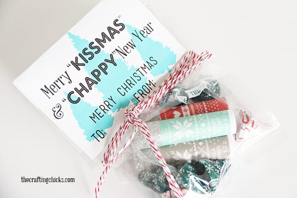 Chapstick & Kisses Christmas Gift Idea is an easy way to for little girls to give each friend a Christmas gift. Just download the free gift tag.