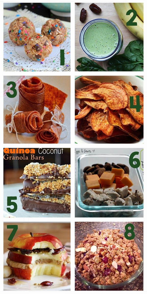 20 Healthy Snacks to Keep You Moving! These recipes are great!