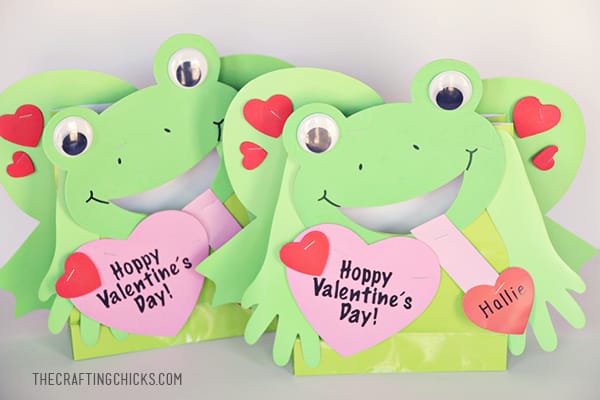 sm frog valentine holder