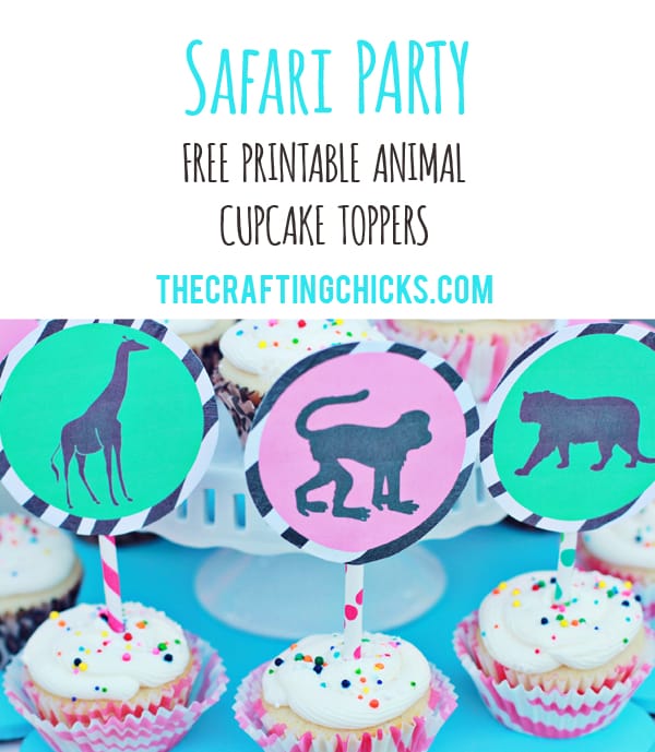 Safari Party Animal Cupcake Toppers
