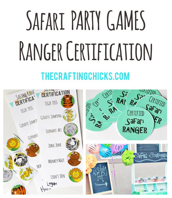 Safari Party Game Printables…Safari Ranger Certification