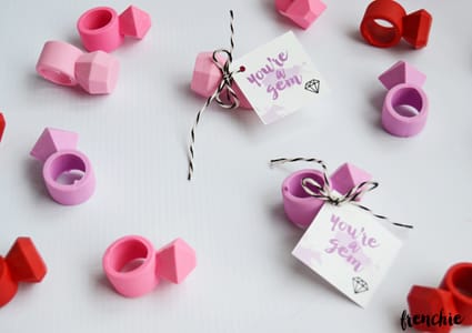 Gem Eraser Valentines – Crazy Cute