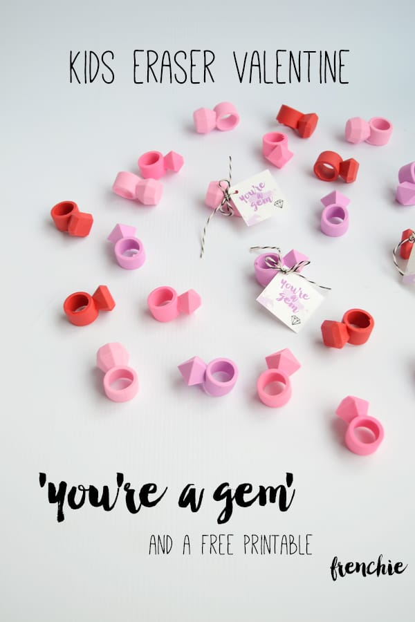 Gem Eraser Valentines