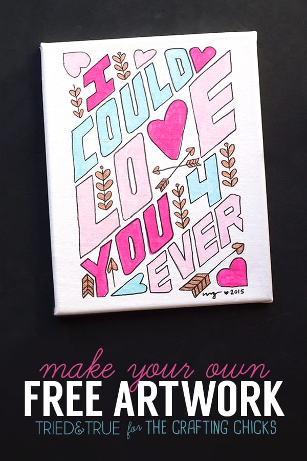 Follow these easy steps to making your own free artwork! Includes link to free printables!