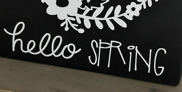 Chalkboard Inspired Spring Block
