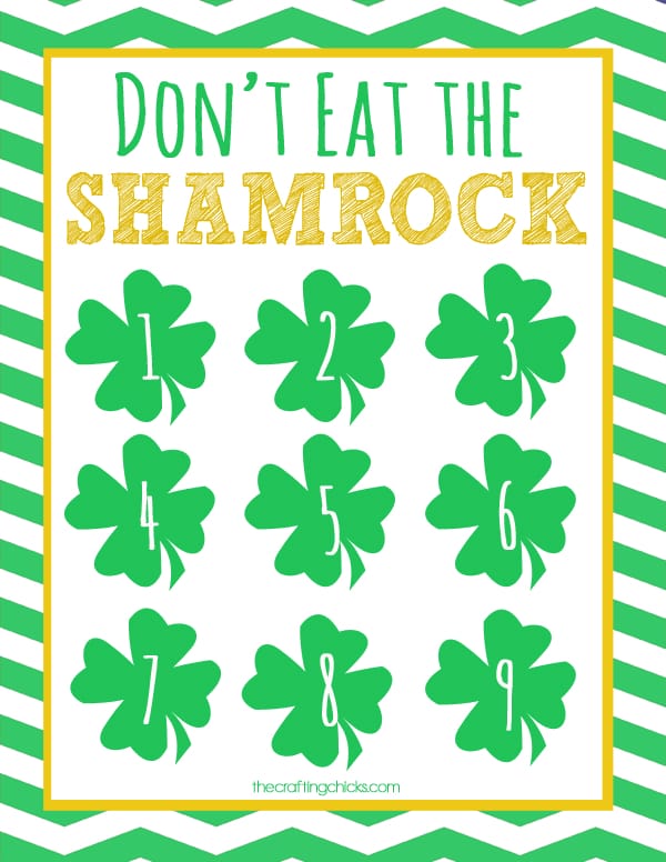 Don't Eat the Shamrock! St. Patrick's Day "Don't Eat Pete" Printable Game
