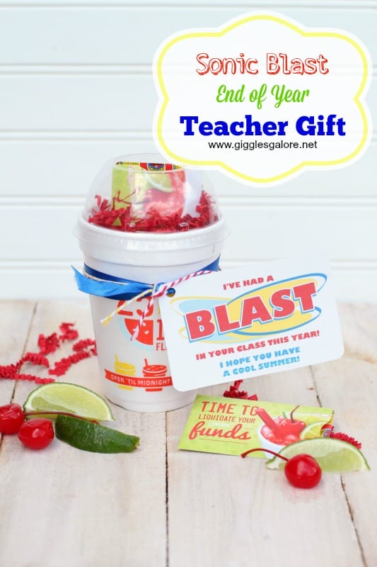 Sonic End of the Year Teacher Gift 