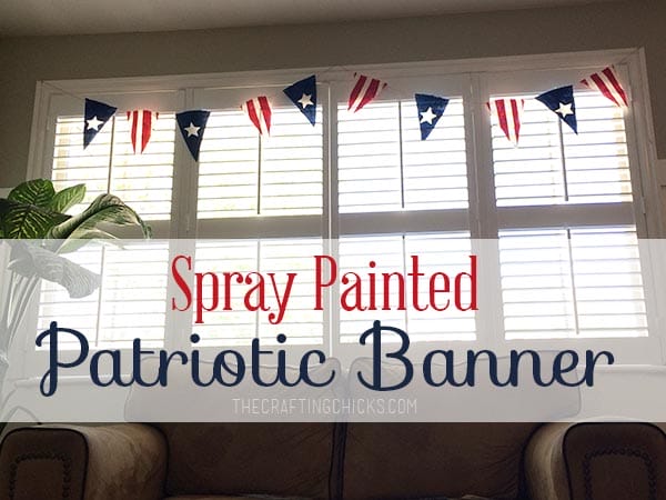Spray Painted Patriotic Banner