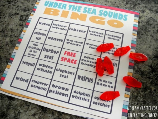 Free Printable | Under the Sea Sounds BINGO Game | Kids Activity