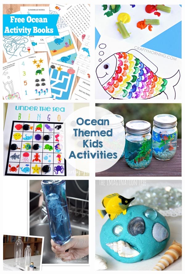 Ocean Themed Kids Activities - Printables, games, and more! Perfect for summer fun!