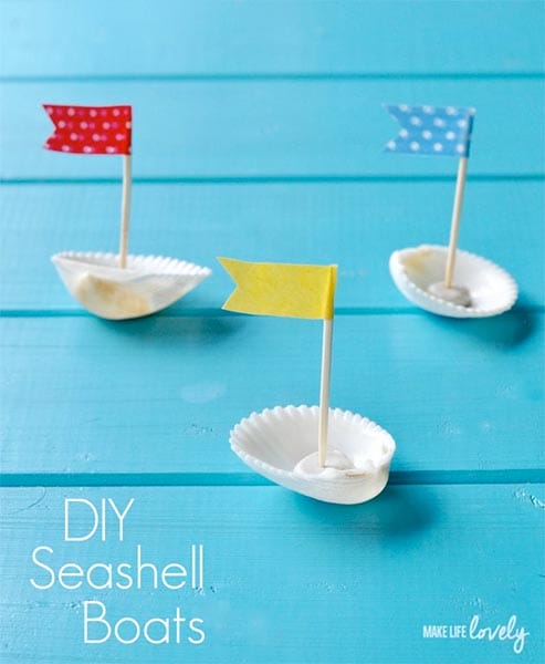 DIY Seashell Boats