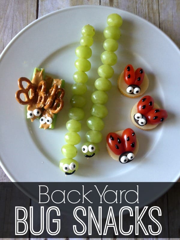Back Yard Bug Snacks - Bug Week. A list of books, crafts, activities and recipes to easily engage your kids. 