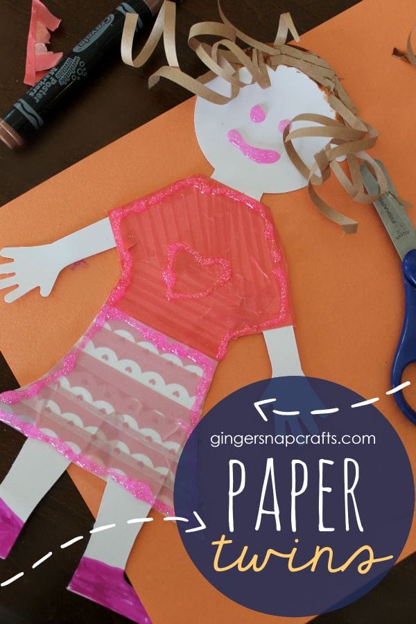 Paper Twins from GingerSnapCrafts.com #papercrafts #kidscraft