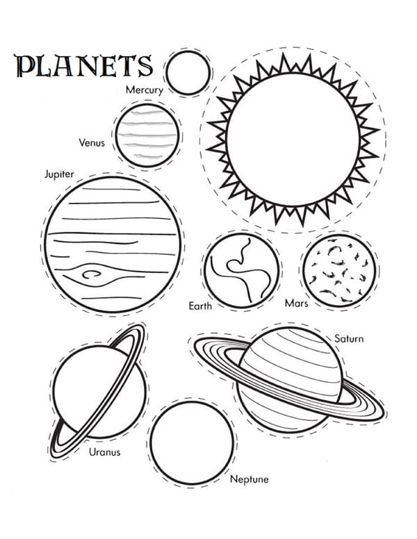 Solar System Craft | Kids Craft | Kids Activity | Space Activity | Space Craft | Solar System Coloring Page