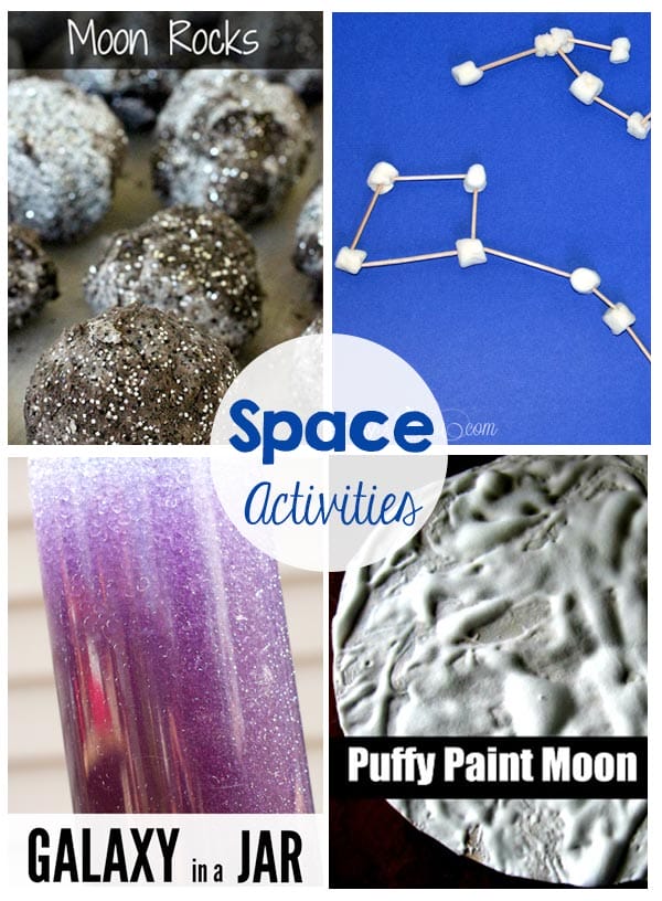 Space Themed Kids Activities - Printables, games, recipes, and more! These are perfect for a lazy summer day!