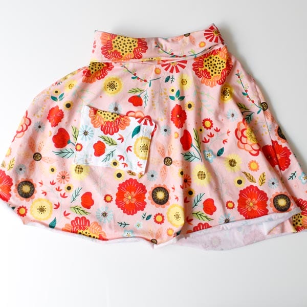 Short Maxi Skirt with Pocket for Girls
