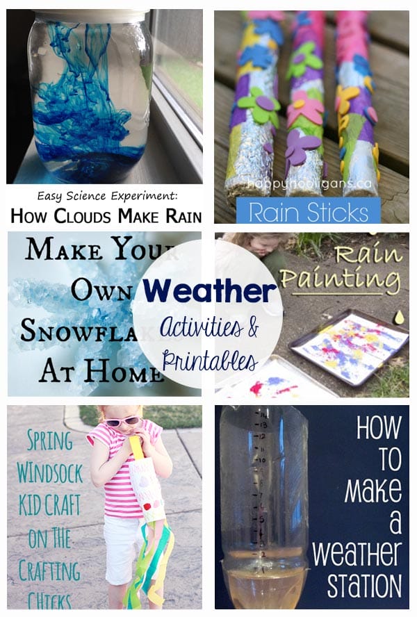 Weather - Activities and Printables - Crafts, experiments and more! These will be so fun for the kids!