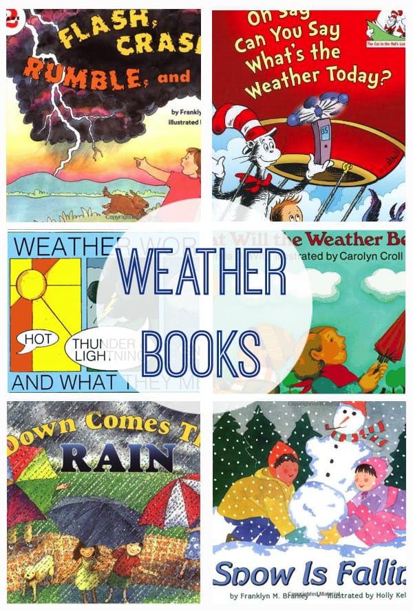 weather book collage