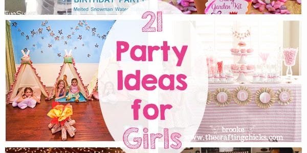 21 Party Ideas for Girls! - Princess, Frozen, Rock Star, Fashion Show, Movie Star, Minnie Mouse, Baking, American Girl.... this post has it all!