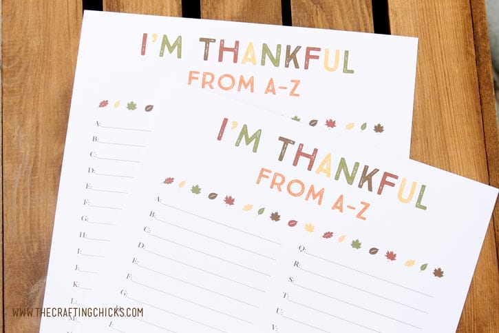 I’m Thankful From A-Z