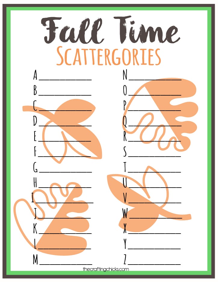 sm fall time scattergories