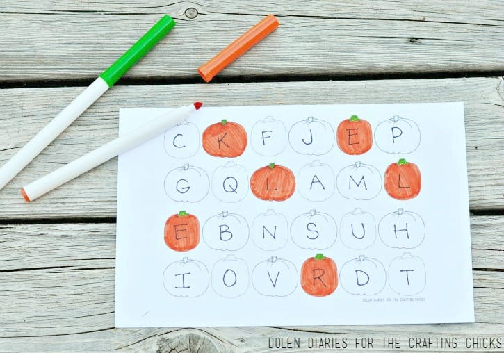 Using Coloring Pages for Letter Hunts