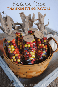 Indian Corn Party Favors from Shaken Together