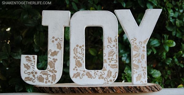 White and Gold JOY Letters from Shaken Together