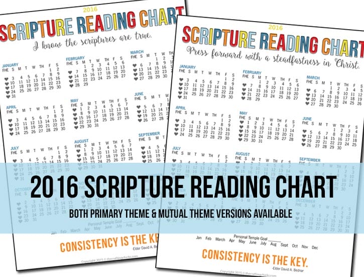2016 Scripture Reading Chart