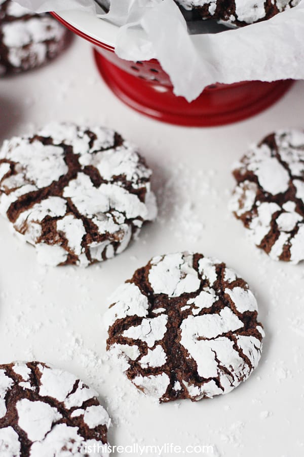 Decadent Double Chocolate Crinkle Cookies