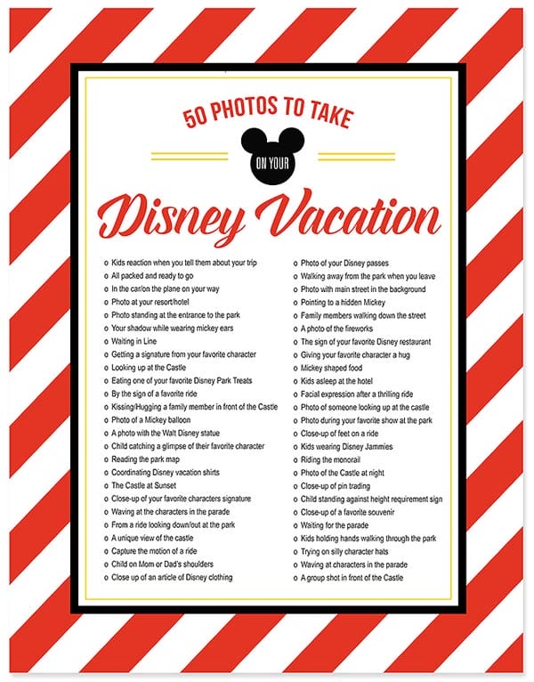 photos to take on your disney vacation