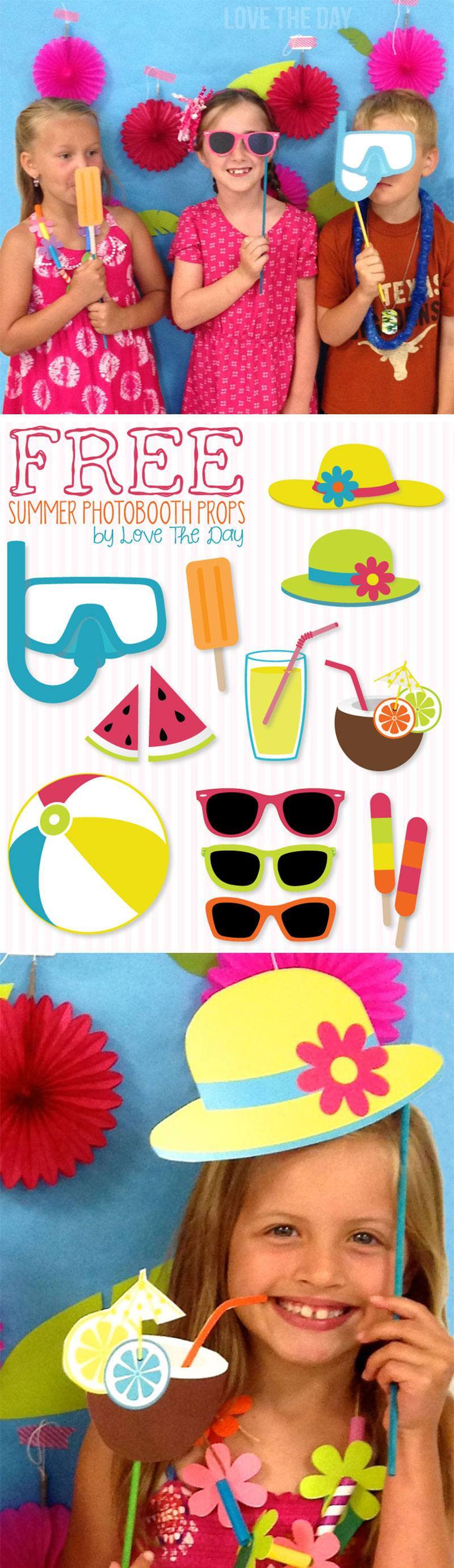 Free Printable Summer Photobooth Props