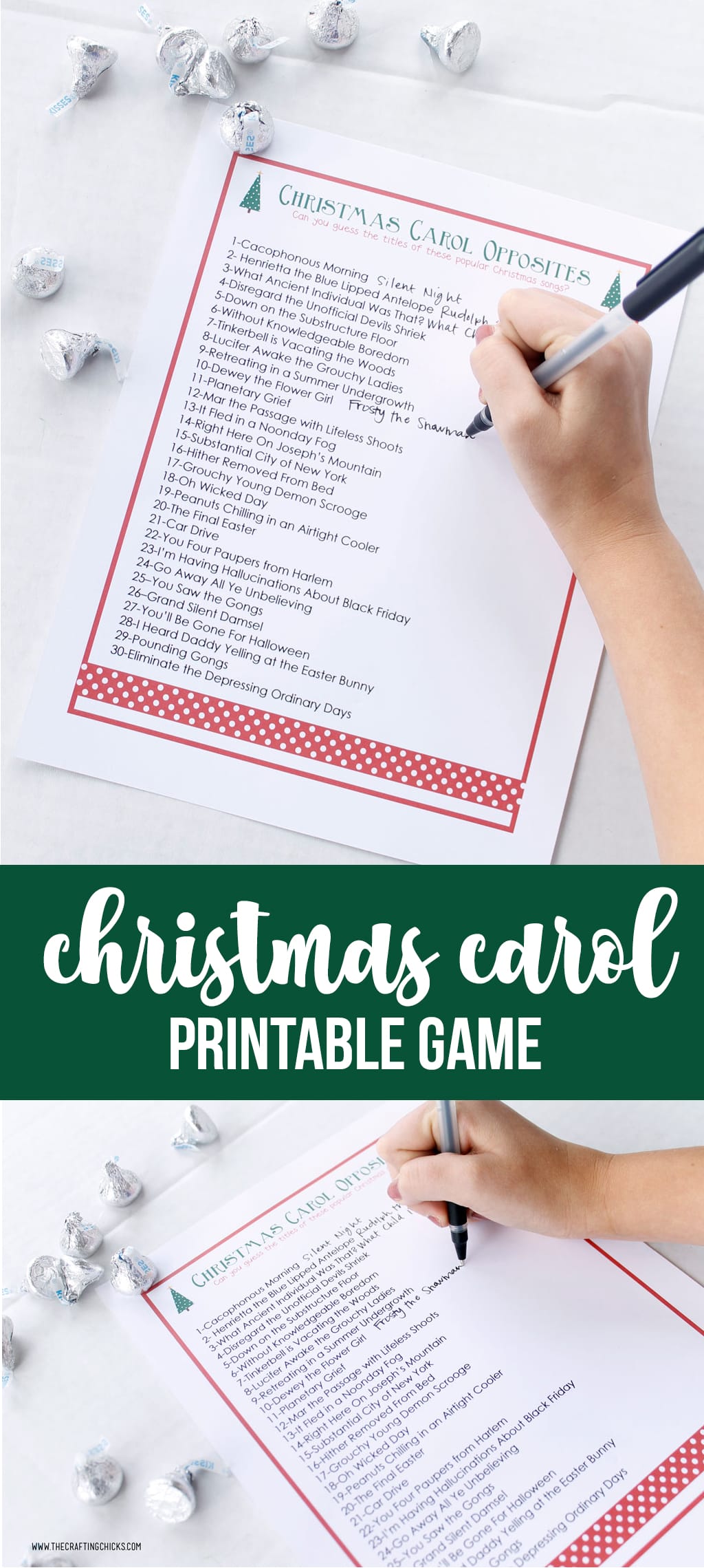 Christmas Carol Printable Game