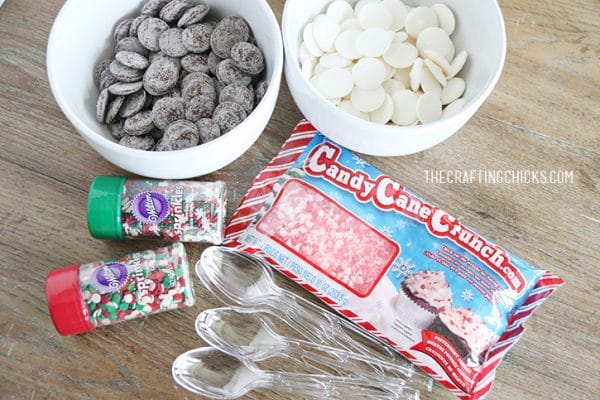 Chocolate Dipped Spoons for Hot Cocoa