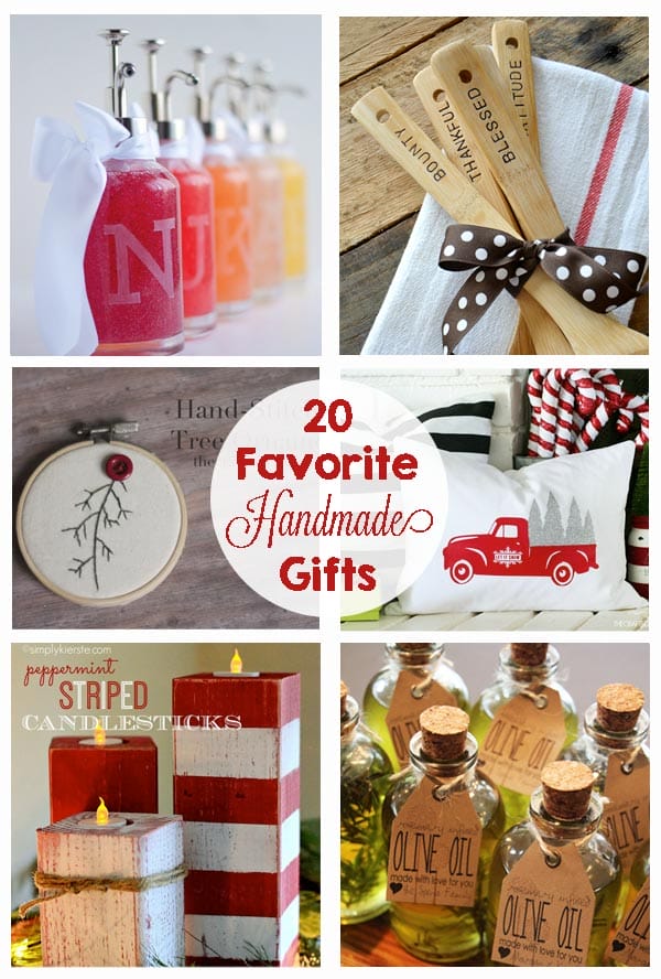 20 Favorite Handmade Christmas Gifts - teacher gift, neighbor gifts, ornaments, pillows, christmas decor, diy nativity, scarf, and so much more!