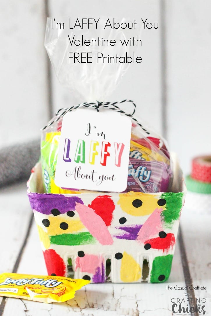 I'm LAFFY About You Valentine with FREE Printable from TheCasualCraftlete.com for TheCraftingChicks.com