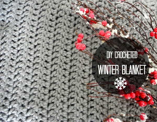 crocheted winter blanket