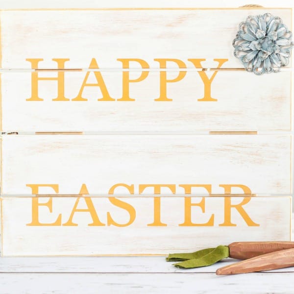 DIY Happy Easter Wood Sign